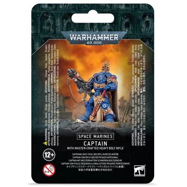 Capitan Con Rifle Bólter Pesado Artesanal - Space Marines