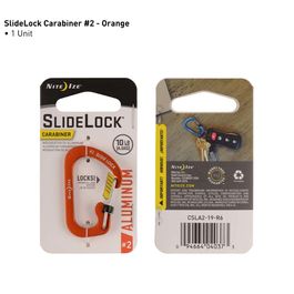 Mosqueton Slidelock #2 Cierre de Seguridad 4,5Kg Nite Ize - Naranja