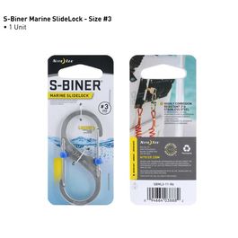 Mosqueton S-Biner Marine #3 Cierre de Seguridad Waterproof 11Kg Nite Ize - Plata