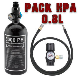PACK Regulador HPA MINI + Manguera 1metro US + Botella HPA 0.8L con regulador DYE