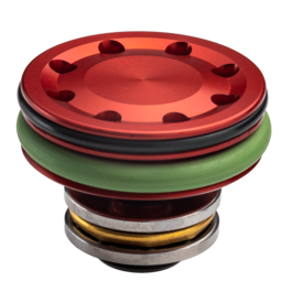 CNC ERGAL Double O-Ring Ball Bearing AEG Piston Head Advanced Type - FPS Softair