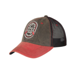 Gorra Trucker Cap - Dirty Washed Black / Red C