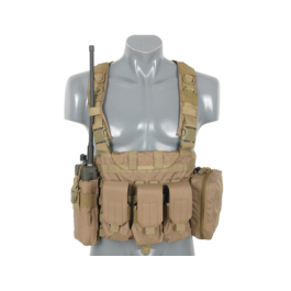 Chaleco Tactico tipo DCS Plate Carrier y pack de pouches abiertos para 5.56  Yakeda - Multicam - Quimera Airsoft