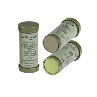 Pintura facial bicolor Mil-Tec - Verde y Ocre
