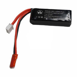 Bateria de Litio Ion 7.4V 300mah 30/50C para HPA - High Power