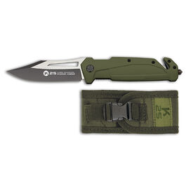 Navaja Táctica Titanium Con Funda H9.3cm K25 - Verde