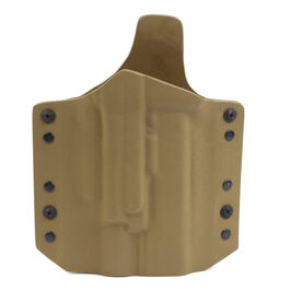 Pistolera Rígida Kydex Para Glock 17 con Linternas X300 y X400 Warrior - Coyote