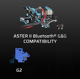 Gatillo electronico ASTER II V2 Expert Para Gearbox G&G G2 con Quantum Trigger 2 Cableado trasero Gate