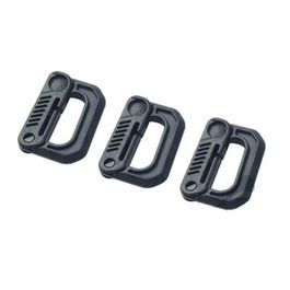 Mosqueton cuadrado PVC Pequeño Pack 3unds FMA - Negro