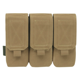 Triple Double Covered M4 5.56mm 6 Mags Pouch / Non Slip Retention Warrior - Coyote