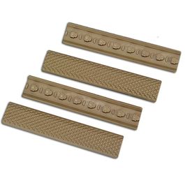 Cubre railes de goma para Keymod 4 piezas - Tan