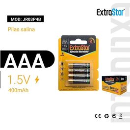 Pilas AAA 1,5V 4 unidades - Extrastar