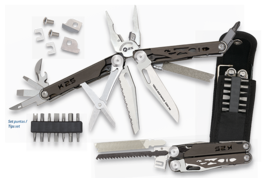Alicate multiusos táctico Cachas titanio y 14 Puntas con funda - K25